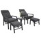 Meble ogrodowe aluminiowe Morton Dark Grey / Grey Melange