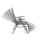 Krzesło ogrodowe aluminiowe Ibiza Relax Silver / Black
