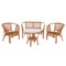 Meble ogrodowe rattanowe Bahama Orange / Cappuccino 3+1