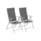 Zestaw krzeseł ogrodowych metalowych Casablanca Silver / Grey