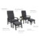Meble ogrodowe aluminiowe Morton Dark Grey / Grey Melange