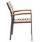 Krzesło aluminiowe Lorenzo Black / Teak