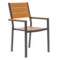 Krzesło ogrodowe aluminiowe Salvador Black / Teak