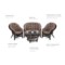 Meble ogrodowe rattanowe Diego Brown / Cappuccino 3+1