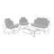 Meble ogrodowe technorattanowe Palermo Beige / Light Grey