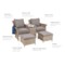 Sofa ogrodowa Milos Plus Beige / Beige Melange