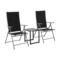 Zestaw krzeseł ogrodowych Casablanca Grey / Black ze stolikiem Cuba Grey