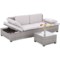 Sofa ogrodowa z technorattanu Milano 2 w 1 Grey / Light Grey