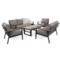 Meble ogrodowe aluminiowe Turyn Dark Grey / Beige Melange