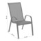 Zestaw 6 metalowych krzeseł ogrodowych Sevilla Grey / Black