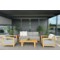 Meble ogrodowe aluminiowe Lyon Teak / Fog Grey