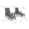 Meble ogrodowe aluminiowe Morton Dark Grey / Grey