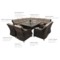 Narożne meble ogrodowe technorattanowe Windsor Brown Mat / Brown Melange