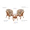 Meble ogrodowe rattanowe Bahama Orange / Latte 2+1