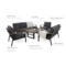 Zestaw mebli aluminiowych Turyn Dark Grey / Grey Melange