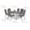 Meble ogrodowe aluminiowe Ibiza 150 cm Silver / Taupe 6+1