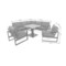 Narożne meble ogrodowe aluminiowe Sorrento Comfort Grey / Grey Melange