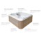 Wanna ogrodowa z hydromasażem Aquess Pleasure 5202 5-osobowa Sterling White / OAK