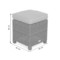 Puf ogrodowy technorattanowy California Grey / Grey Melange