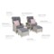 Meble ogrodowe technorattanowe Sofia White / Grey