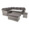 Narożny zestaw mebli ogrodowych Foggia Plus Light Grey / Grey