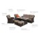 Meble ogrodowe technorattanowe Bergamo Brown Mat / Brown Melange