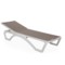 Zestaw leżaków ogrodowych Monako White / Taupe ze stolikiem 