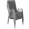 Zestaw 6 metalowych krzeseł ogrodowych Sevilla Silver / Grey