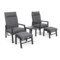 Meble ogrodowe aluminiowe Morton Dark Grey / Grey
