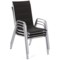 Krzesło ogrodowe aluminiowe Toscana Alu Silver / Black