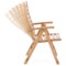Krzesło ogrodowe drewniane składane Akacja wielopozycyjne