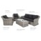 Meble ogrodowe technorattanowe Foggia Light Grey / Grey Melange