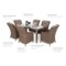 Meble ogrodowe technorattanowe Bristol 180 cm Ginger / Brown Melange 6+1