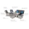 Meble ogrodowe technorattanowe Memfis White / Grey
