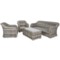 Meble ogrodowe technorattanowe Foggia Light Grey / Grey
