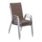 Krzesło ogrodowe aluminiowe Silver / Toscana Alu Taupe