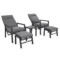 Meble ogrodowe aluminiowe Morton Dark Grey / Grey