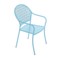 Krzesło ogrodowe metalowe Maja Blue