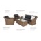 Meble ogrodowe technorattanowe Foggia Ginger Melange / Dark Grey