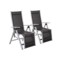 Zestaw krzeseł ogrodowych aluminiowych Ibiza Relax Silver / Black