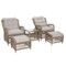 Meble ogrodowe technorattanowe Corfu Natural / Beige