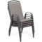 Krzesło ogrodowe metalowe Atlanta Grey / Beige Striped
