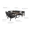 Narożne meble aluminiowe Turyn Dark Grey / Grey Melange