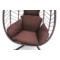 Fotel wiszący kokon Lugo Black / Brown