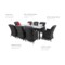 Meble ogrodowe technorattanowe Bristol 230 cm Grey / Grey Melange 8+1