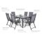 Meble ogrodowe aluminiowe Ibiza 150 cm Grey / Window Grey 6+1