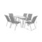 Meble ogrodowe Casablanca 145 cm Silver + Sevilla Silver / Grey 6+1 