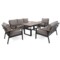 Meble ogrodowe aluminiowe Turyn Dark Grey / Beige Melange