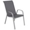 Zestaw 6 metalowych krzeseł ogrodowych Sevilla Silver / Grey