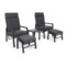 Meble ogrodowe aluminiowe Morton Dark Grey / Grey Melange